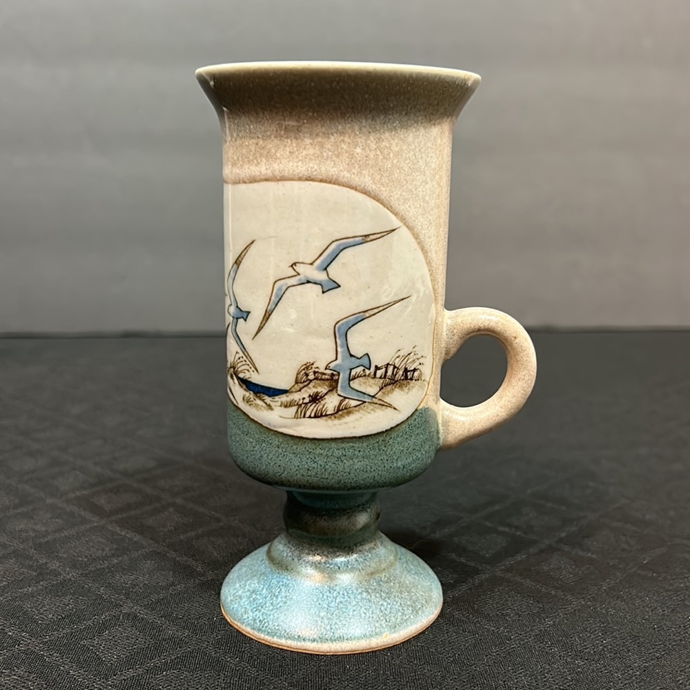 Vintage Otagiri Seagull Irish Coffee Style Pedestal Mug